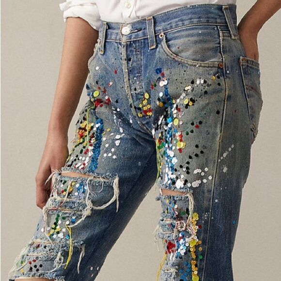 Ralph Lauren Pre Fall 2022 Collection Embellished 320 Boyfriend Jeans